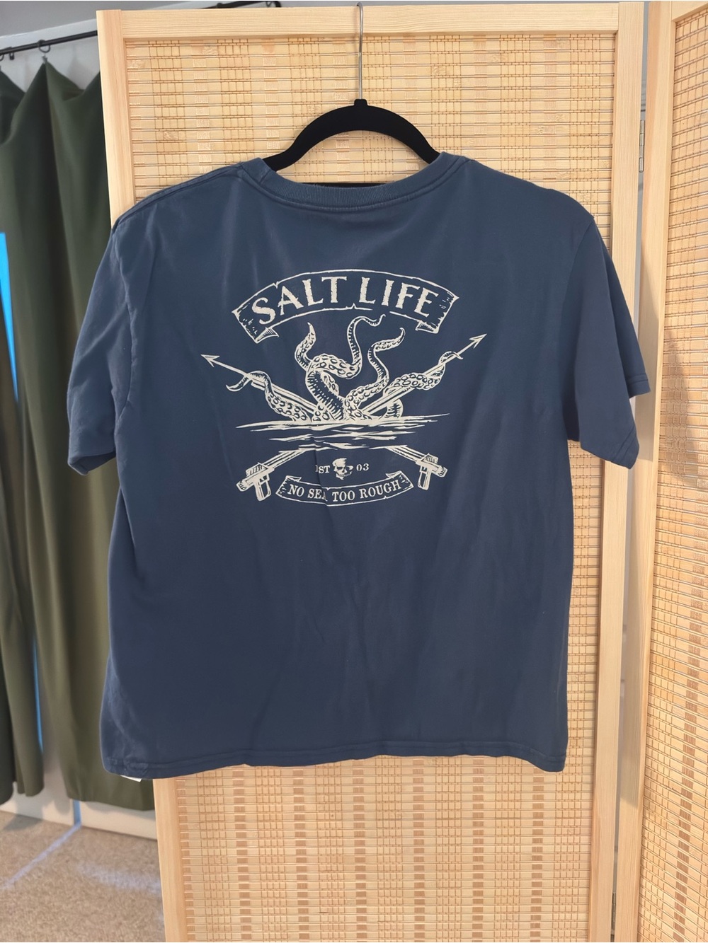 Salt Life Navy Blue Short-Sleeve Tee with Octopus Graphic